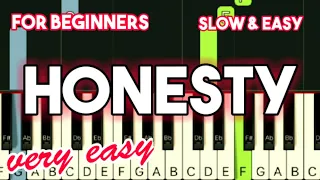 BILLY JOEL - HONESTY | SLOW & EASY PIANO TUTORIAL