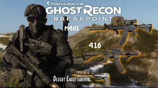 GhostRecon BreakPoint || 3 best AR's in Breakpoint? 4_AC, M4A1, 416. Bonus! Desert Eagle survival!