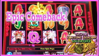 Awesome Comeback Win!!! Triple Fortune Dragon Unleashed from the High Limit Room AOTW