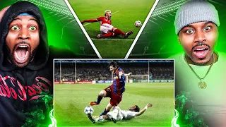 Most Heroic Defending Skills In Football ● Tackles & Clearances (REACTION)
