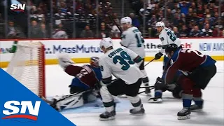 Philipp Grubauer Stretches Out, Robs Logan Couture With Pad