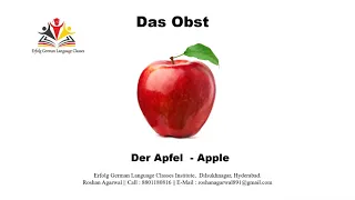 Das Obst || Fruit vocabulary in German Language
