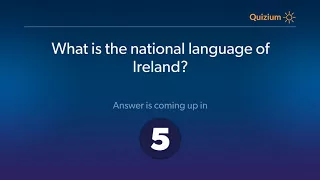 What is the national language of Ireland?   Ireland Quiz