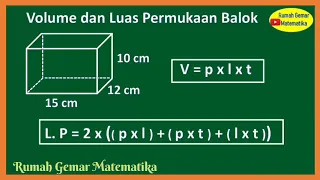 CARA MUDAH MENGHITUNG LUAS PERMUKAAN BALOK dan VOLUME BALOK