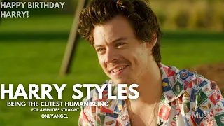 harry styles being the cutest human for 4 minutes straight