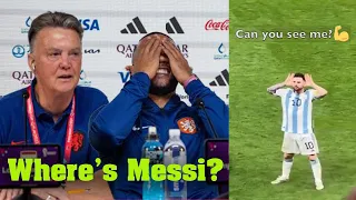 David Beckham reactions for Van Gaal's surprising  when Lionel Messi faced him in the World Cup