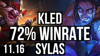 KLED vs SYLAS (TOP) | 72% winrate, 7 solo kills | BR Master | v11.16