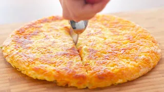 Crispy potato pancake! Breakfast in 15 minutes! Very tasty, easy and quick recipe.