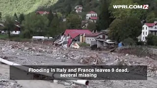 VIDEO NOW: Flooding in Italy and France leaves 9 dead, several missing