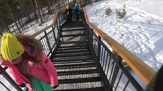 Самая длинная лестница в России на Торгашинском хребте в Красноярске