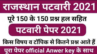 rajasthan patwari previous year paper | rajasthan patwari paper solution | rajasthan patwari paper