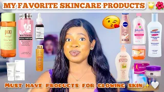 MY FAVORITE SKINCARE PRODUCTS | Must Have Skincare Products For Glowing Skin + Game changer 🔥🎉