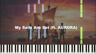 My Sails Are Set [Free Piano Sheet] | ft. AURORA | One Piece Live Action | Synthesia Tutorial