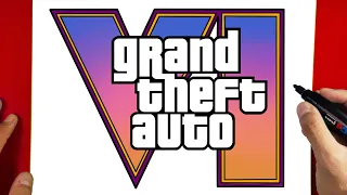 How to Draw GTA 6 logo - Grand Theft Auto VI