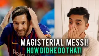 Footballer Reacts To 20 Lionel Messi Dribbles That Shocked The World | HD