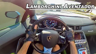 2014 Lamborghini Aventador 50th Anniversario Roadster - City Drive with Tunnels (POV Binaural Audio)