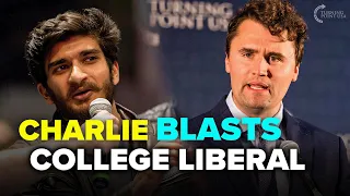 Charlie Kirk BLASTS College Student's Hypocritical Argument On Terrorism 🔥👀 *FULL CLIP*