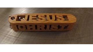 Jesus Christ  - 3D scroll saw keychain