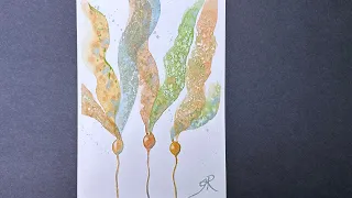 Paint Bull Kelp Seaweed with Watercolours!