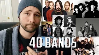 Describing 40 Bands in 1 Sentence or Less | Mike The Music Snob Reacts