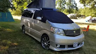 Toyota Alphard campervan first night review Thule EasyBase