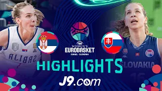 Serbia 🇷🇸 vs Slovakia 🇸🇰 | J9 Highlights | FIBA #EuroBasketWomen 2023