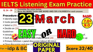 23 March 2024 IELTS Listening Practice Test With Answers | IELTS Exam Prediction | IDP & BC