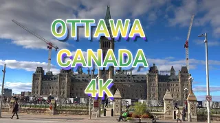 Ottawa Downtown Driving, Canada’s capital, 4K, October 2022