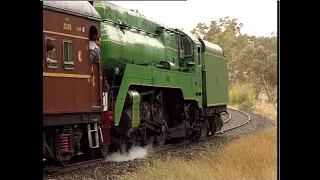 Steam locomotive 3801 - Yass Junction to Young , including stalling on Young bank - April 1998