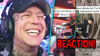 Monte REAGIERT wieder LIVE auf TIKTOKS..😂 MontanaBlack Reaktion