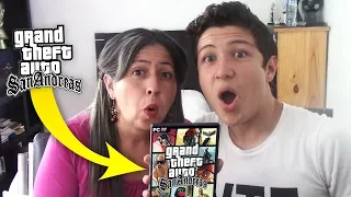 MI MAMÁ JUEGA GTA SAN ANDREAS!! GRAND THEFT AUTO SA MOMENTOS DIVERTIDOS