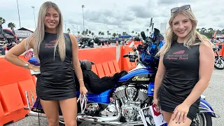 Daytona Beach BIKEWEEK 2024! Terrific Tuesday! Indian invasion