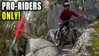 There are no B-lines on these pro level trails in Quebec!