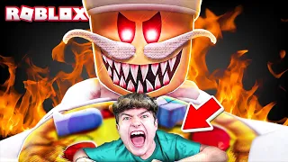 "HILFE!" KILLER KOCH will MICH auf SEINER PIZZA! (er isst Menschen) in ROBLOX!