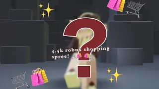 4.5k Robux Shopping spree ! ! ( Roblox ) 🛒🛍️✨ + Check desc || -chloe-