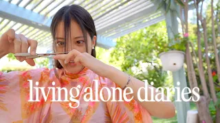 Living Alone Diaries | Running away from all my  problems, backyard self haircut, mental health trip