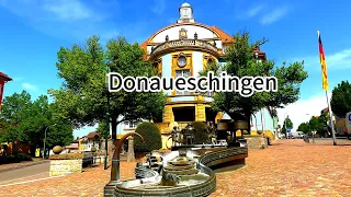 Donaueschingen | Source of the Danube | Colorful town | 4K relaxing walk