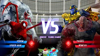 AMAZING SPIDERMAN & ANTI VENOM VS NEMESIS & THANOS FIGHT IN MARVEL VS CAPCOM INFINITE! WITH OGGY #5