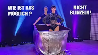 Zaubershow Assistentin mit unglaublichen Eigenschaften!!! Wie ist das nur möglich?