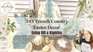 DIY French Country Easter Decor using IOD | Decoupage Napkins | Farmhouse Cottage | Kmart Australia