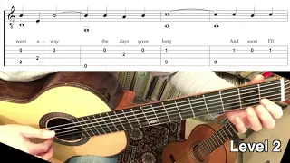 Autumn Leaves (Easy guitar lesson in 3 levels)