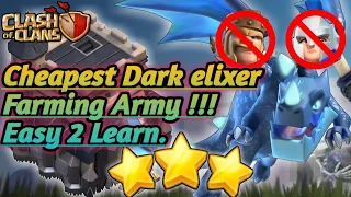 NO HERO DE FARMING METHOD - Easy TH9 Dark Elixir Farming Army - Clash of Clans 2020