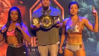 Kat Nelson vs. Eboni Weeks - Weigh-in Face-Off - (Combat Night: Douglas) - /r/WMMA