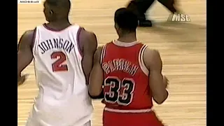 Bulls @ Knicks 1997 Great Game! Jordan, Pippen, Ewing, LJ In Action!