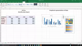 MS Excel: Graphical representation of Data
