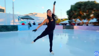 "Rise Up" with Michelle Kwan and Andra Day, skating on Christmas Day