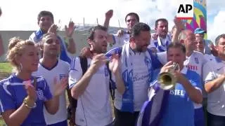 Costa Rica and Greece fans are in high spirits ahead of their World Cup knockout match