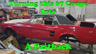 How to turn a Mustang Coupe into a Fastback in like 24 Minutes!!!