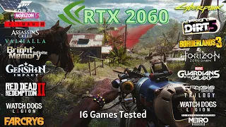 RTX 2060 Gameplay Test in 16 Games 2021 | i5 9300h