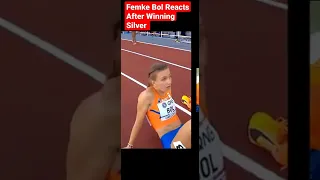 FEMKE BOL'S REACTION AFTER 4×400m Silver Win #shorts #wchoregon22